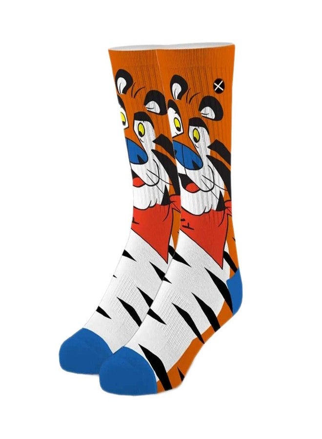 Odd Sox جوارب أود سوكس - جوارب توني النمر برقائق الذرة المثلجة - منتج رسمي من كيلوجز سيريال - مقاس كبير - جوارب هدية مميزة للرجال والنساء - Image 1