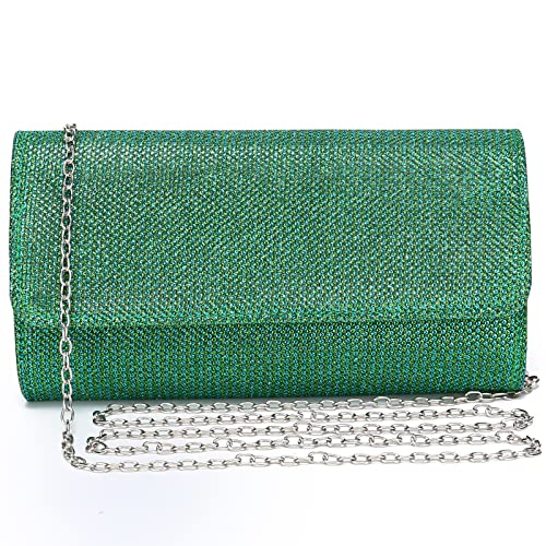 Outrip Women's Evening Bag Clutch Purse Glitter Party Wedding Handbag with Chain (Green) - Image 1