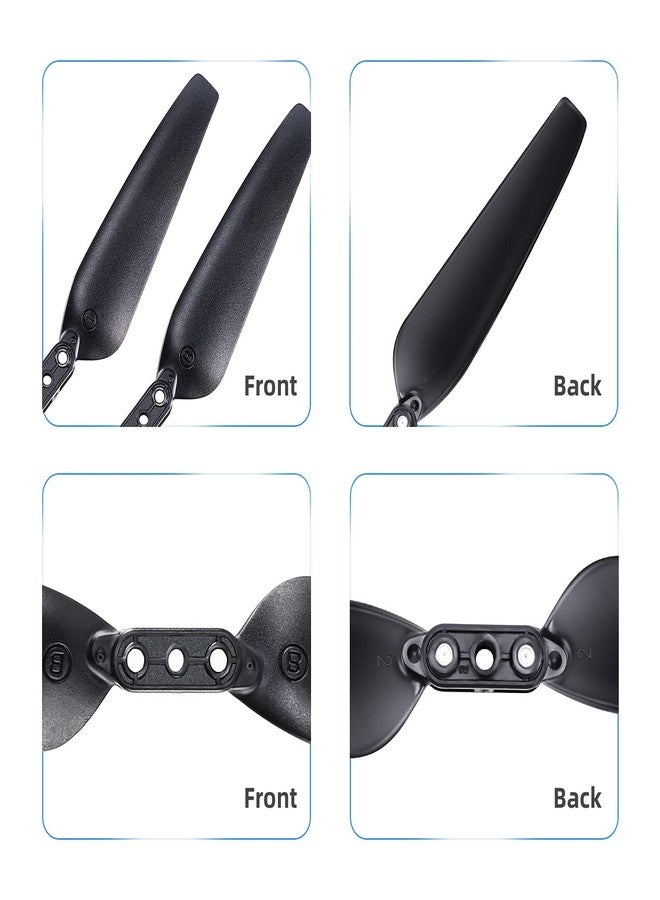 Ruko U11/U11S Original Replacement Propeller, Blades for U11/U11S, Durable Material Easy Install, Spare Part Replacement and Foldbale Propellers, Provide Safe Flight, 4PCS(Black) - Image 4