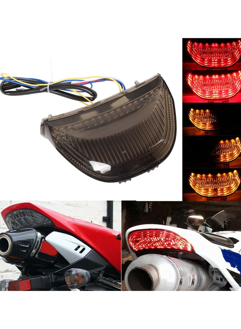GGOOT Motorcycle Tail Brake Light for CBR1000RR 2004‑2007, Motorcycle LED Tail Light 12V Turn Signal Lamp Smoked Lens Replacement - Image 3