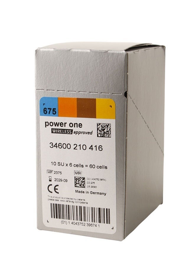 Hearing Aid Batteries Size 675 - Made in Germany - High Performance - 60 Pieces Pack - Image 2