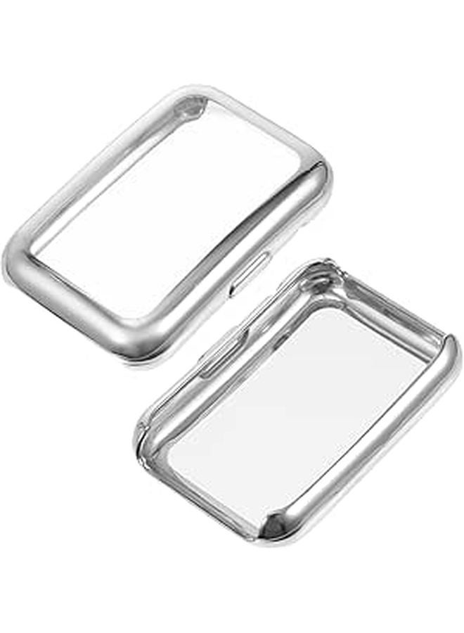 2Pcs Full Coverage TPU Protective Case For Huawei Watch Fit Silver Lightweight Scratch Resistant - Image 1