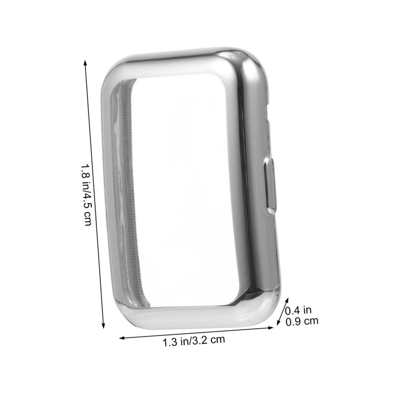 2Pcs Full Coverage TPU Protective Case For Huawei Watch Fit Silver Lightweight Scratch Resistant - Image 3