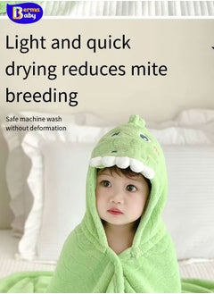 Berma Baby Baby Hooded Towel with Unique Animal Design Ultra Soft Thick Cotton Bath Towel for Newborn 80*120CM  - Image 2