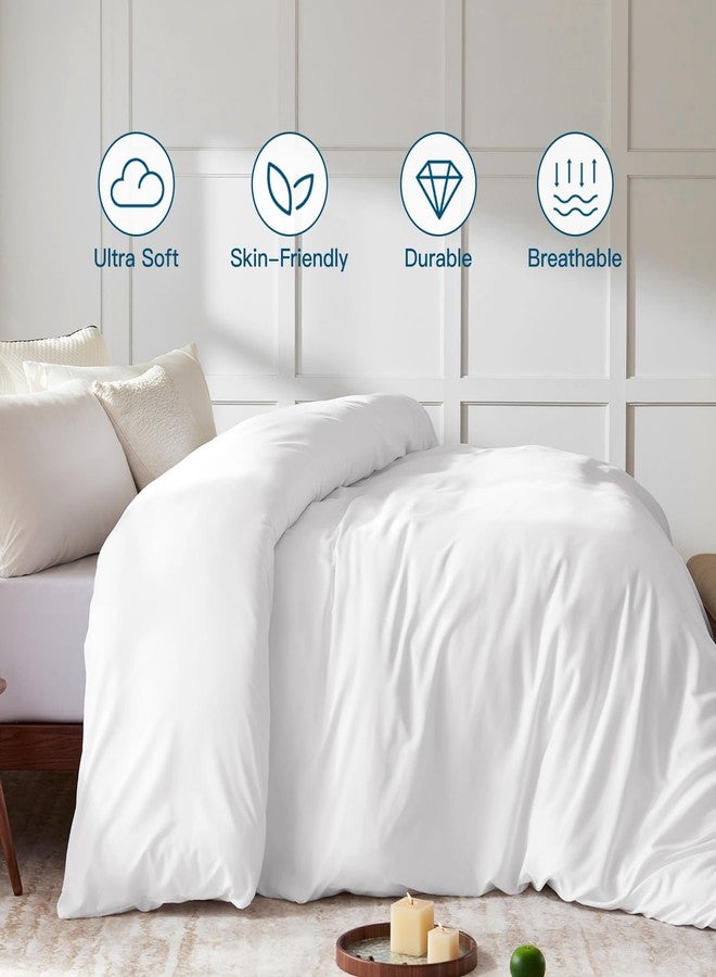 STWIENER Oversized King Duvet Cover 120"x120"-Extra Large Ultra Soft Microfiber White Duvet Cover for All Season - Zipper Closure & 8 Corner Ties(White, Oversized King 120x120 inches) - Image 3