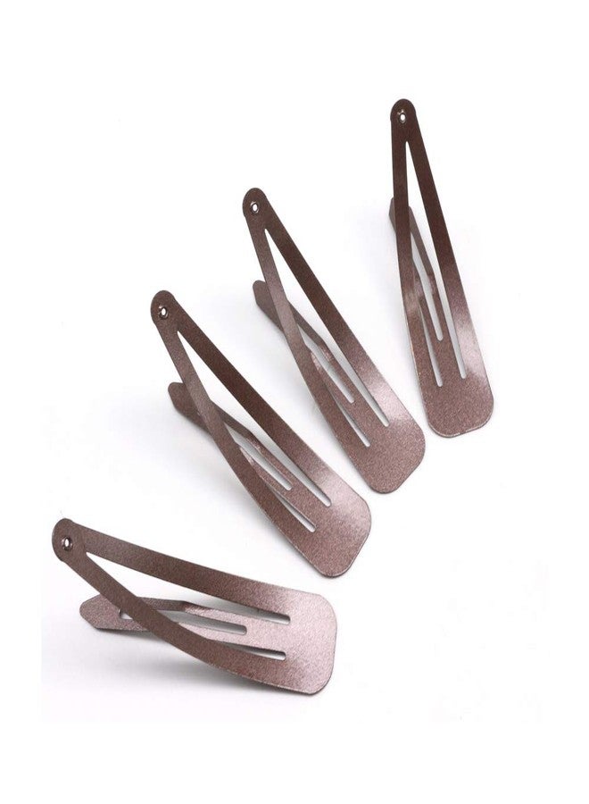 Dofash 7CM/2.75IN Brown Snap Hair Clips Hair Grips Metal Hair Clips 7Cm/2.75In Hair Accessories For Women 12PCS (Brown) - Image 3