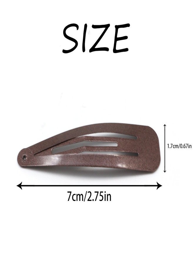 Dofash 7CM/2.75IN Brown Snap Hair Clips Hair Grips Metal Hair Clips 7Cm/2.75In Hair Accessories For Women 12PCS (Brown) - Image 4