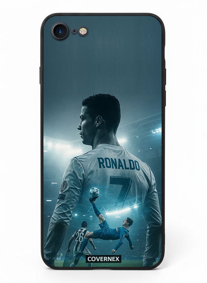 Covernex Apple iPhone SE 2020/2022 Protective Case Cover Printed Featuring Cristiano Ronaldo Iconic Action Shoot - Image 2