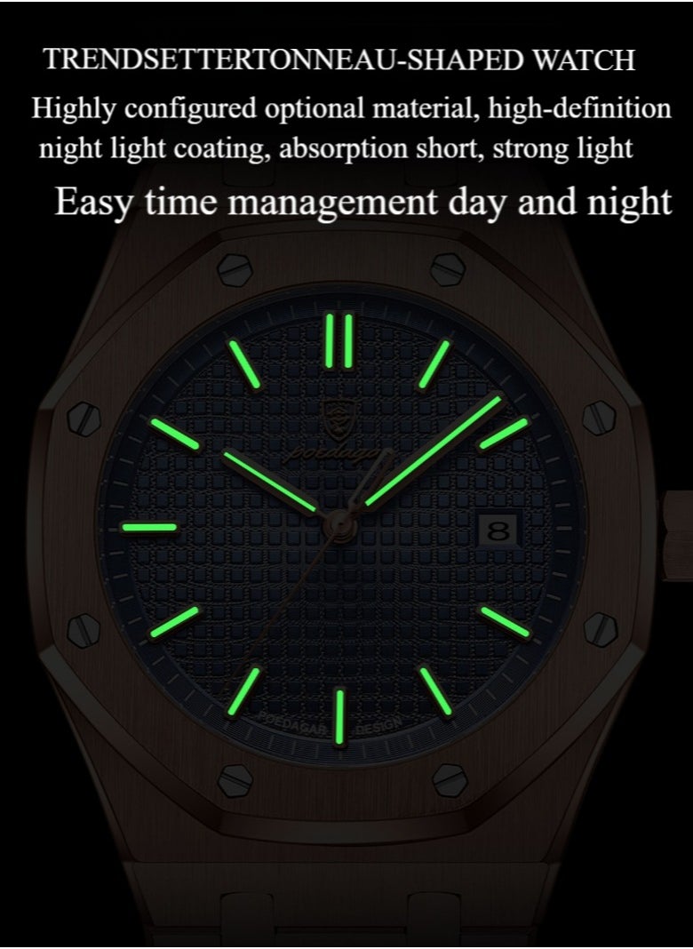 POEDAGAR - POEDAGAR Waterproof Luminous Men's Watch Quartz，Men's Wrist Watches - Image 1