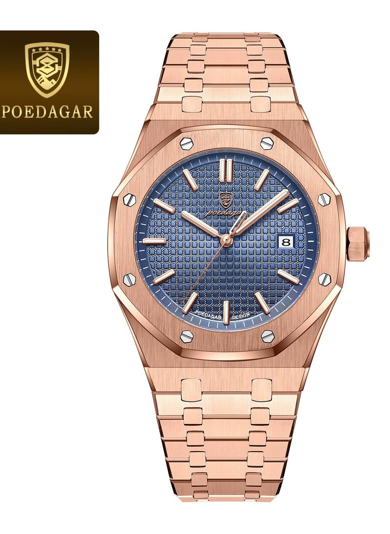 POEDAGAR - POEDAGAR Waterproof Luminous Men's Watch Quartz，Men's Wrist Watches - Image 1
