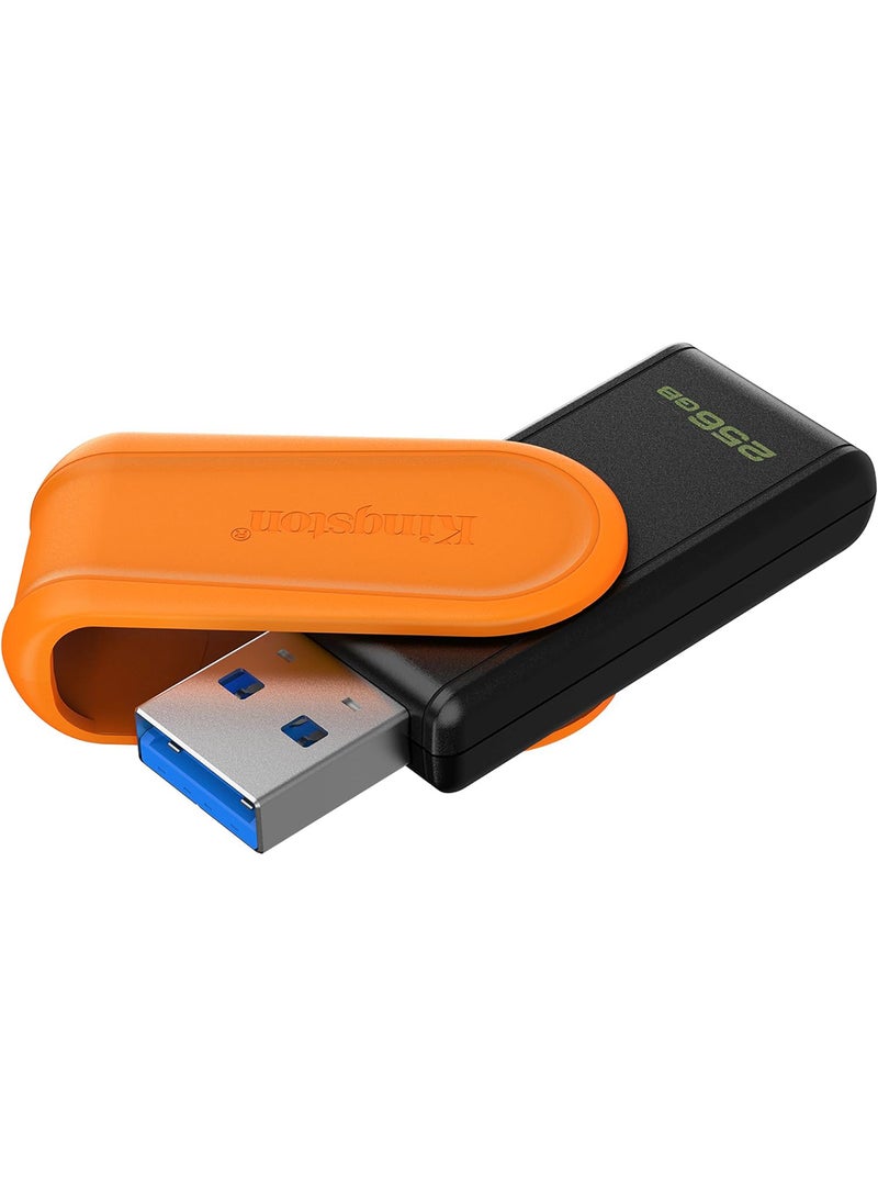 كينغستون DataTraveler Exodia S USB Flash Drive - 256GB - USB 3.2 Gen 1 - USB Type A - Black/Orange - DTXS/256GB - Image 2