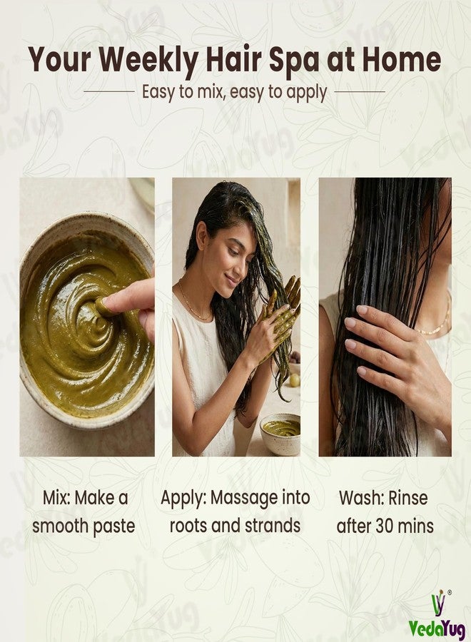 VY VedaYug Amla, Reetha, Shikakai Powder Combo Powder Pack for Hair Care | Hair Pack Combo for Cleansing & Hair Conditioning (Pack of 3 , 100g each Total 300g) - Image 4