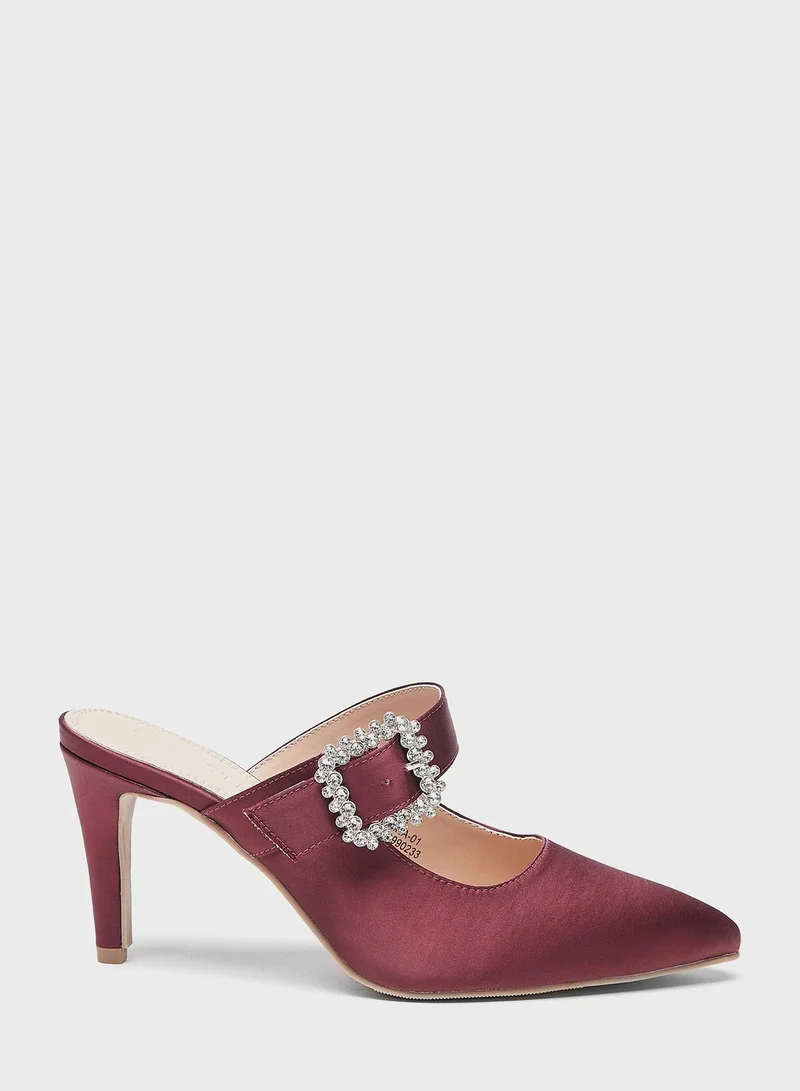 Celeste Pointed Toe Mid Heel Pumps