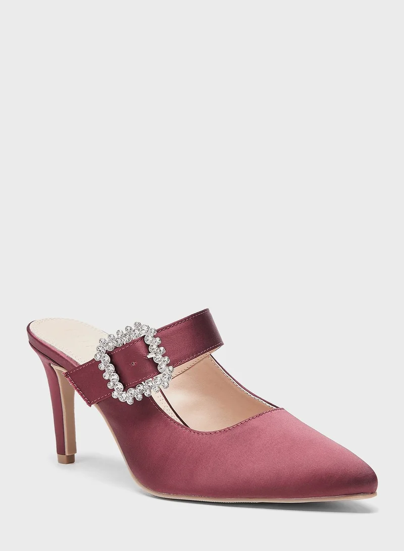 Celeste Pointed Toe Mid Heel Pumps