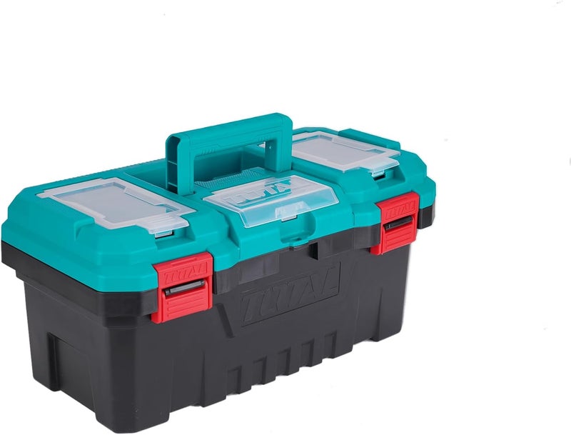 TOTAL Plastic Tool Box with Removable Organizer Tray - Image 1