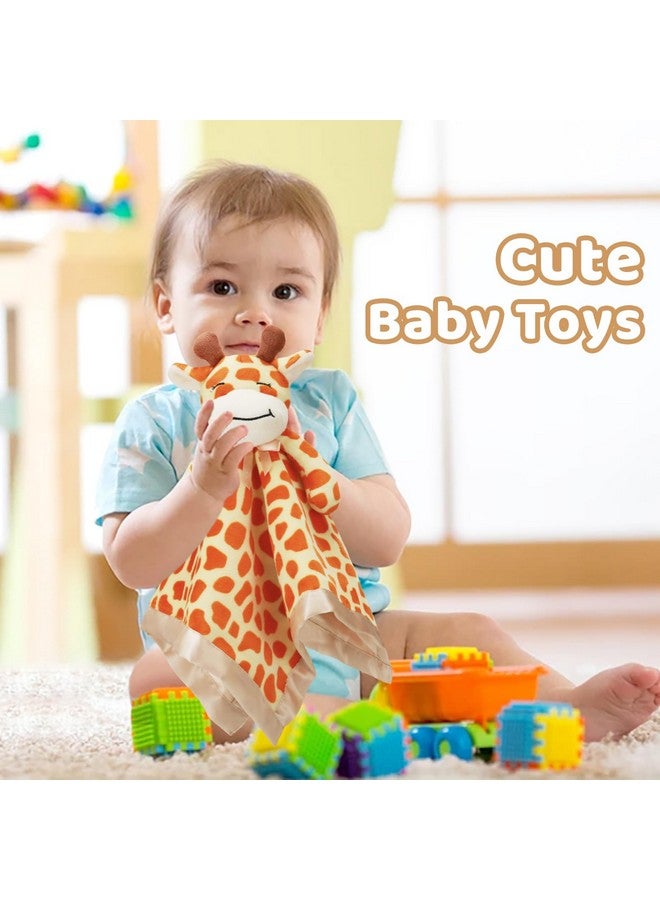 Pro Goleem Giraffe Loveys for Babies Soft Security Blanket Snuggle Toy Stuffed Animal Blanket Unisex Baby Lovie Baby Gifts for Infant and Toddler 16 Inch - Image 4