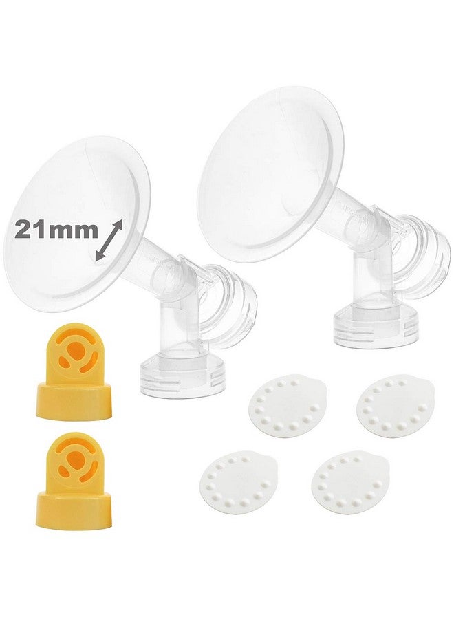 Nenesupply Pump Parts with 21mm Flanges Compatible with Medela Breastpump Incl. Flange Breastshield Valve Membrane for Pump in Style Symphony Swing Not Original Medela Pump Parts - Image 1
