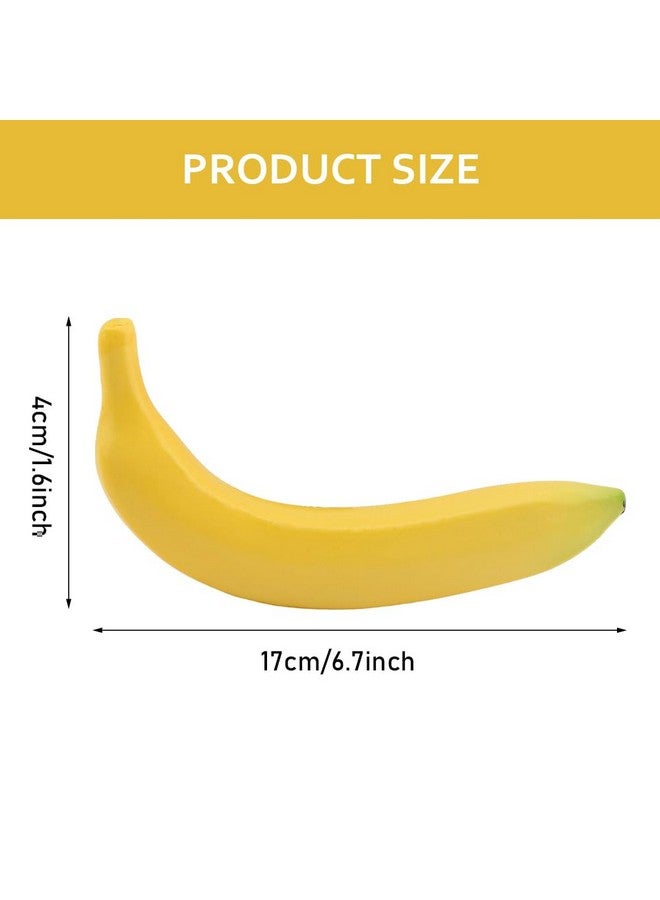 HONUTIGE Artificial Bananas Fake Banana Lifelike Simulation Yellow Bananas Fake Fruit Faux Fruit Props Home House Kitchen Decoration(4Pcs) - Image 4