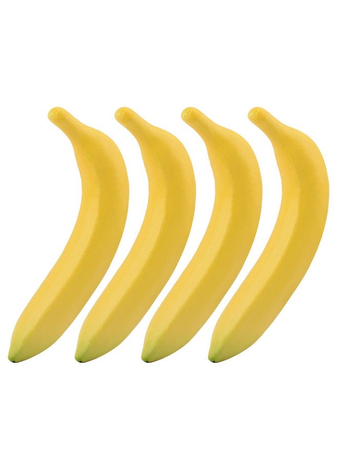 HONUTIGE Artificial Bananas Fake Banana Lifelike Simulation Yellow Bananas Fake Fruit Faux Fruit Props Home House Kitchen Decoration(4Pcs) - Image 1