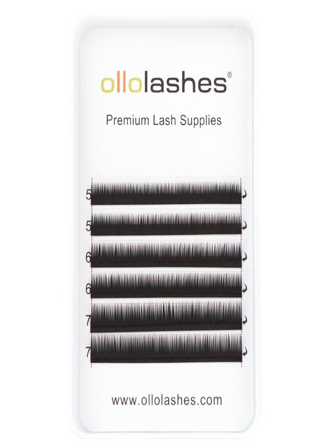 OLLOLASHES Bottom Lash Extension J Curl Bottom Lashes Individual, 0.05mm Thickness 5mm 6mm 7mm Mixed Bottom Lashes for Salon & Lash Artist Use Only (J-0.05, 5-7mm) - Image 1