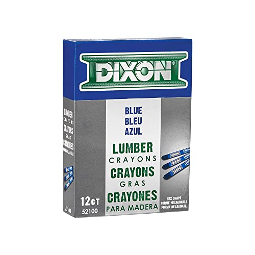Dixon Industrial Lumber Crayons, Blue, 12 Count - Image 1