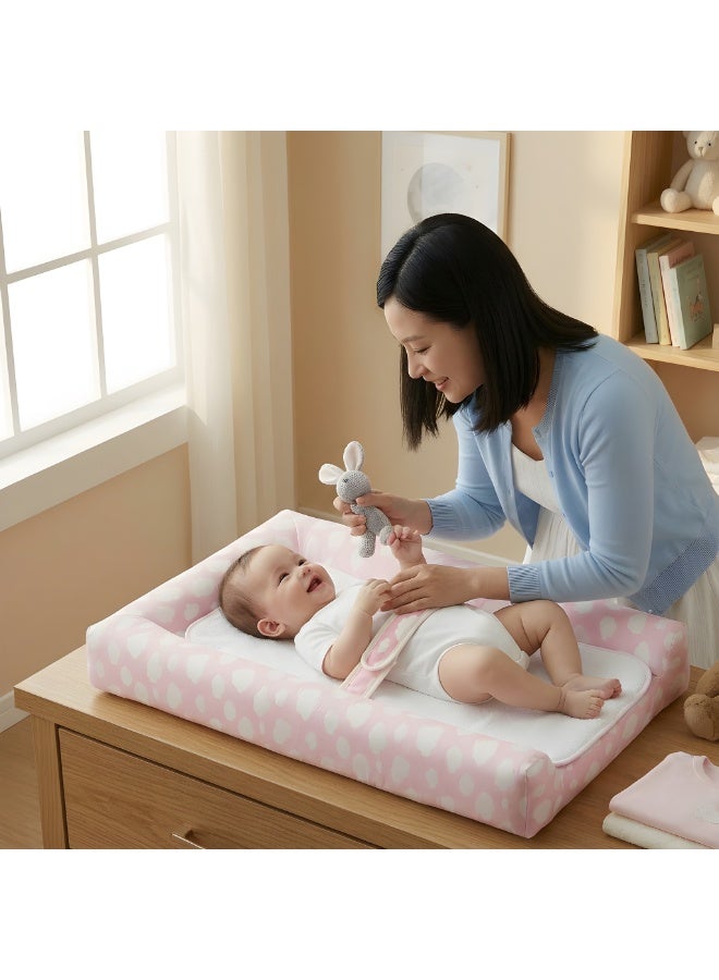 Mamas One Baby Changing Mat with Safety Strap and Soft Removable Cover - Image 1