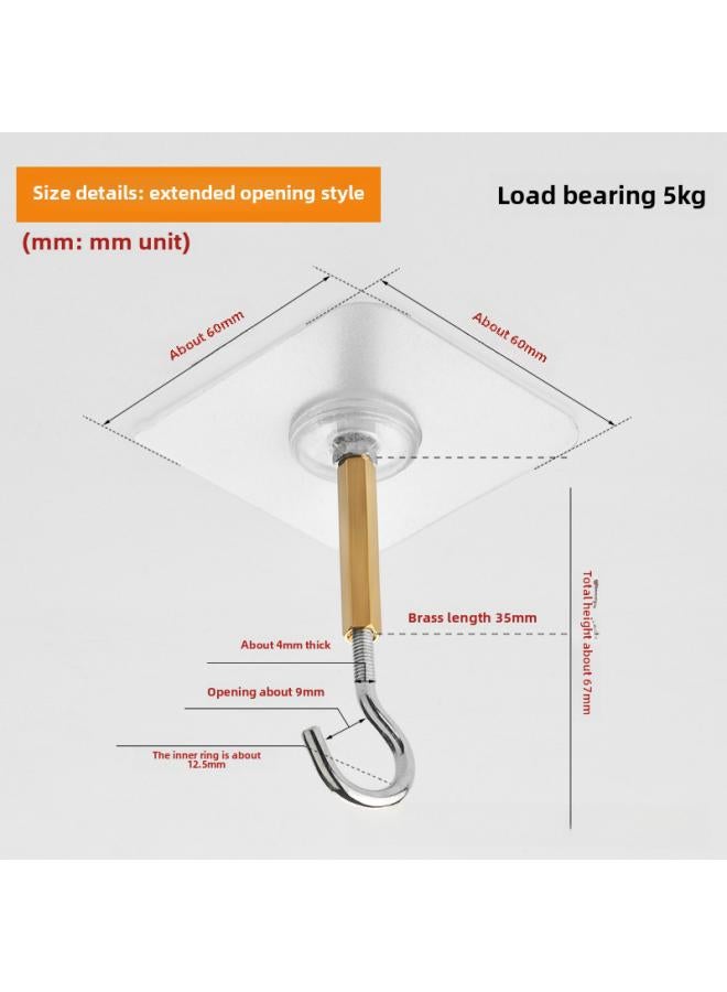 Non-perforated Seamless Ceiling Hook Small Lantern Balloon Ceiling Fan Ceiling Strong Hook Clothes Kitchenware Storage Hook 