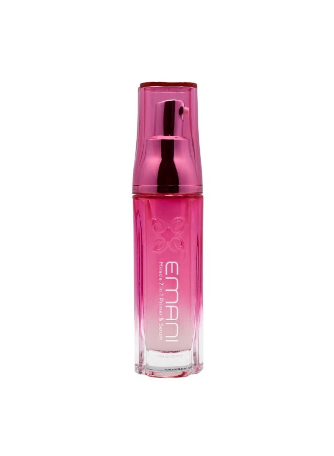 Emani Miracle 7in1 Primer Serum for Large Pores and Oily Skin, Infused With Korean Fermented Ginseng to Promote Collagen Brightening and Minimize Fine Lines Discolorations, 1.18 fl oz - Image 1