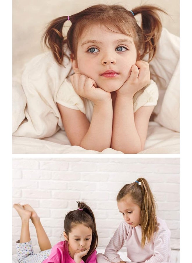 Kids Elastics No Damage Colored Hair Bands Fashion Girls Hair Ties 1000 Count Small Size - Image 2