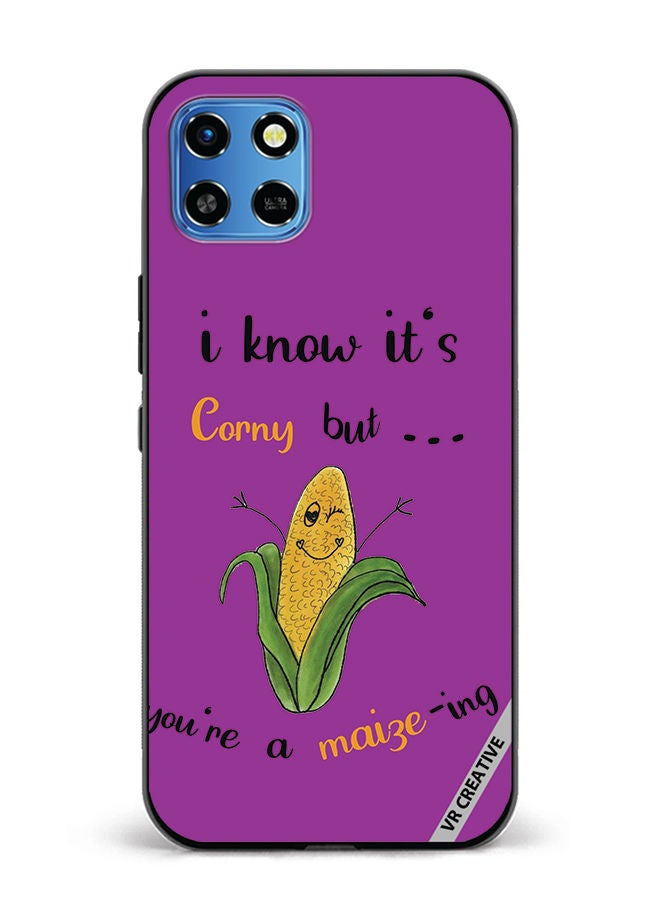 VR CREATIVE Protective Case Cover For Infinix Smart 6 HD Corn Design Multicolour - Image 1