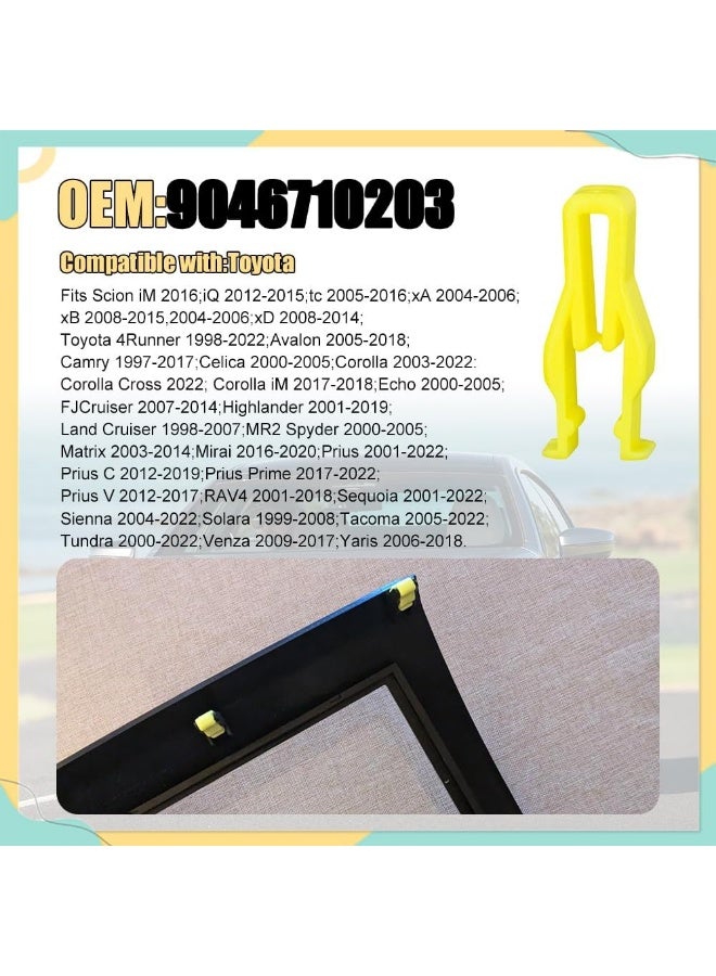 30PCS Switch Bezel Clip, Car Retainer Clips, Interior Trim Console Dash Panel Switch Bezel Door Side Trunk Plastic Retainer Fitting Fastener Clip Fit for Toyota Lexus, Replaces OEM #9046710203 - Image 5