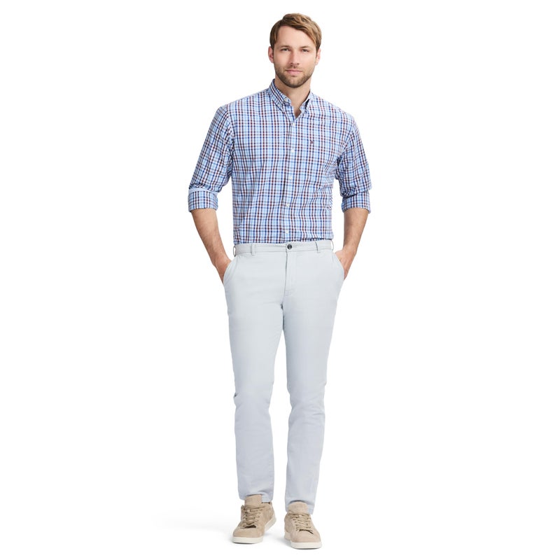 IZOD قميص إيزود للرجال بأداء مريح بأكمام طويلة، لون أليور، كبير - Image 4