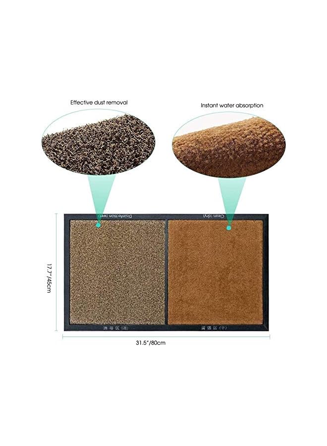 The Bros حصيرة معقمة، سجادة تعقيم نعال الأحذية، وسادة معقمة، مناسبة للاستخدام في المنزل والمكتب والمتجر (رمادي) - Image 2