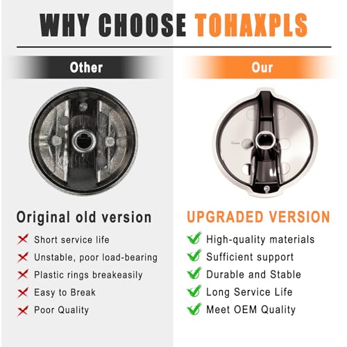 TOHAXPLS WB03T10284 Oven Knobs Replacements for GE, Stove Knobs Replacements - Replaces 191D5100 1373043 AP4346312 AH2321076 EAP2321076 PS2321076, 5 Pack - Image 4