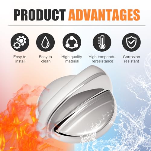 TOHAXPLS WB03T10284 Oven Knobs Replacements for GE, Stove Knobs Replacements - Replaces 191D5100 1373043 AP4346312 AH2321076 EAP2321076 PS2321076, 5 Pack - Image 5