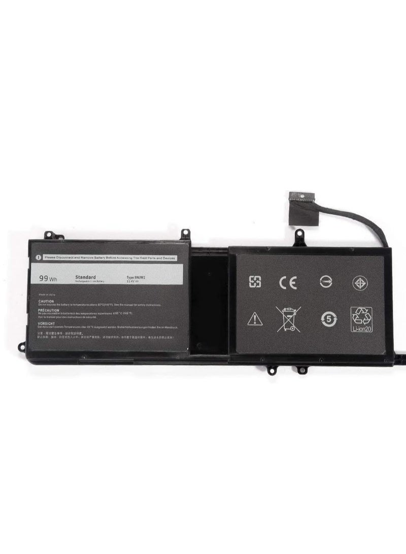 Terabyte بطارية لابتوب بديلة جديدة 9NJM1 11.4V 99Wh 8820mAh متوافقة مع ديل ألين وير 17 R4 15 R3 MG2YH 9NJM1 01D82 - Image 1