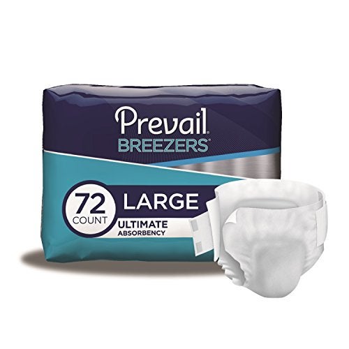 Prevail Breezers Incontinence Briefs Unisex Adult Incontinence Briefs with Tabs Ultimate Absorbenc Large 72 Count 4 Packs of 18 - Image 2