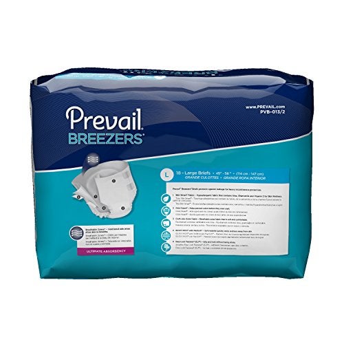 Prevail Breezers Incontinence Briefs Unisex Adult Incontinence Briefs with Tabs Ultimate Absorbenc Large 72 Count 4 Packs of 18 - Image 5