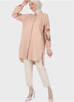 Embroidered Button Down Tunic