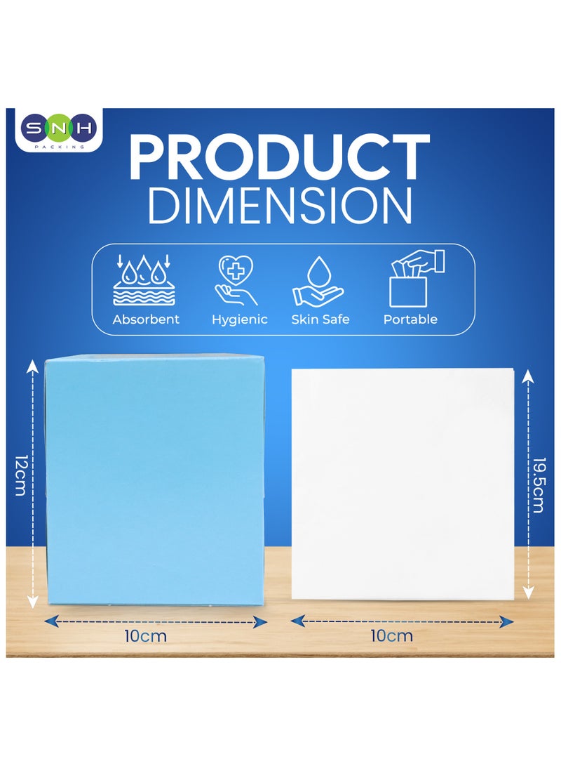 SNH Packing Cubic Box Facial Tissue Pack of 6, 2 Ply x 100 Tissues Each Cube Box - Image 2
