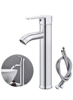 YOMYM YOMYM Wash Basin Mixer Faucet,Bathroom Basin Faucet,Water Mixer Kitchen Hot and Cold Water, Single Tap for Sink, Bathroom Sink Faucets with Included Hoses  - Image 1
