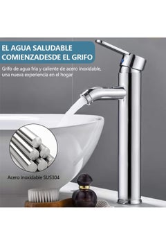 YOMYM YOMYM Wash Basin Mixer Faucet,Bathroom Basin Faucet,Water Mixer Kitchen Hot and Cold Water, Single Tap for Sink, Bathroom Sink Faucets with Included Hoses  - Image 3