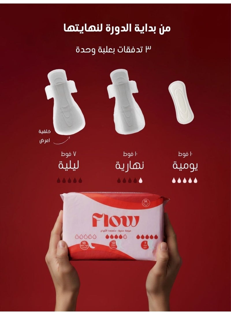 flow Multi Type Pads Night Day Daily  Size M/L - Image 1