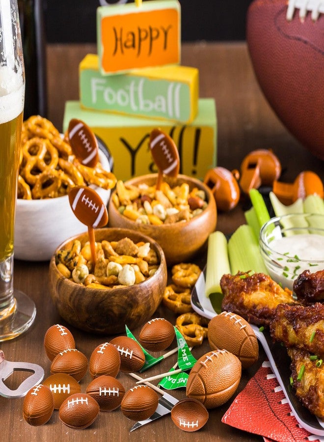 جيريفي 250 قطعة من كرات القدم الصغيرة المصنوعة من الإسفنج لكرة القدم الرياضية، كرات ضغط صغيرة بنية اللون، ألعاب كرة قدم مبتكرة صغيرة، كرات قدم صغيرة للأطفال والكبار، هدايا حفلات رياضية (1.97 × 1.18 بوصة) - Image 3