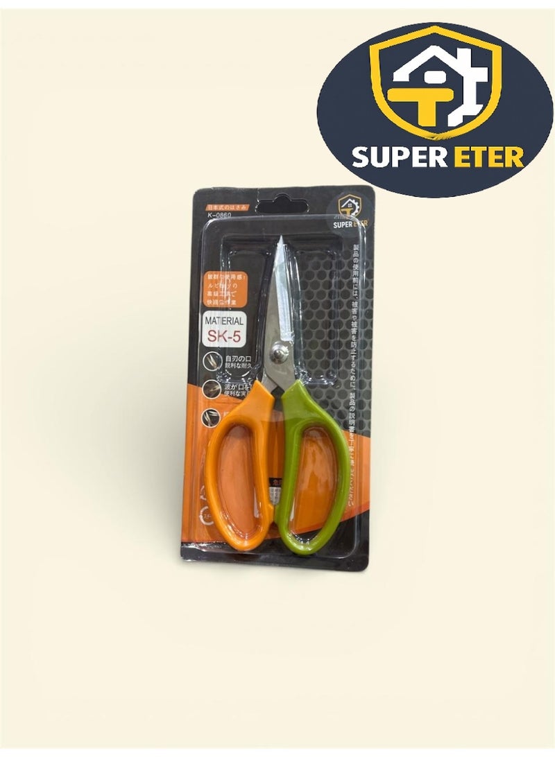 سوبر  ايتير مقص احترافي متعدد الاستخدامات SUPER ETER – موديل 10004996 – شفرة فولاذية SK-5 فائقة الحدة – قبضة مريحة – مناسب للمنزل والحديقة والصناعات - Image 3