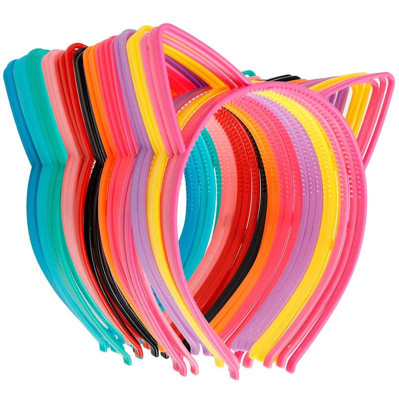 أطواق رأس آذان القطط 36 قطعة من كوكيد بلاستيك زينة حفلات تايلور لأطواق رأس القطط للفتيات هدايا حفلة غابي لوازم عيد الميلاد للنساء إكسسوارات شعر هالوين أطواق شعر تنكرية