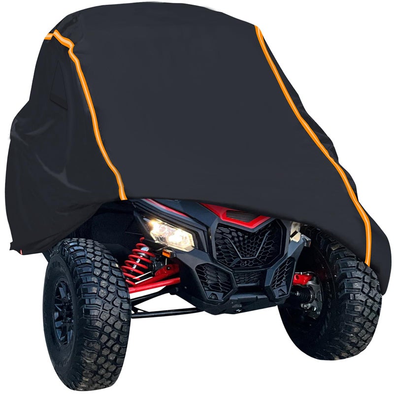 غطاء ستاركنايتMT UTV مقعدين غطاء كامل متوافق مع كان آم مافريك X3 توربو 900 كاواساكي CFMOTO RZR تالون SXS غطاء حماية ثقيل لجميع الأحوال الجوية 23 مقعد