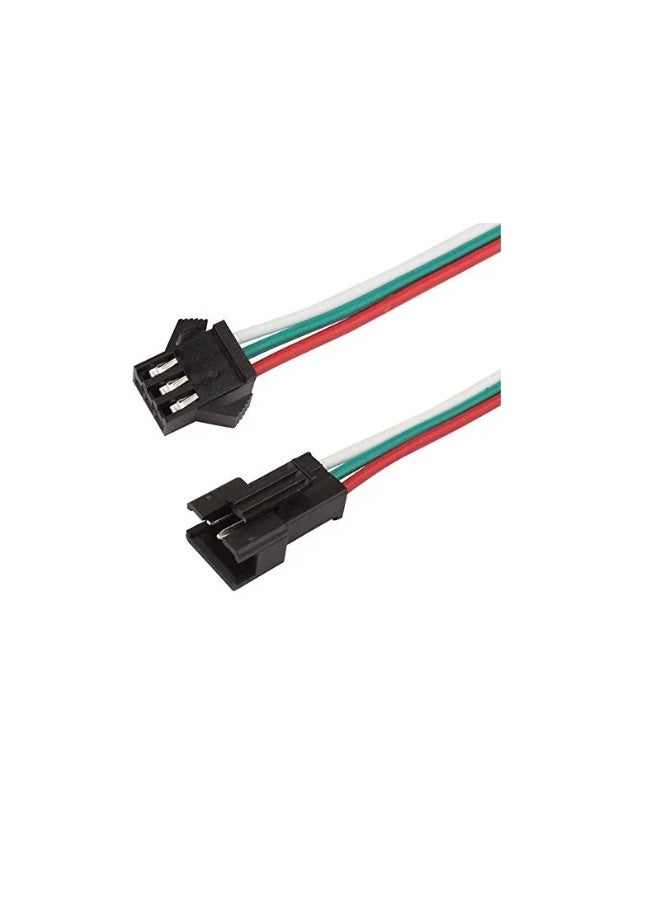 موصلات أسلاك كابلات SM ثلاثية الأطراف (ذكر وأنثى) 22AWG - كابل موصل أسلاك SM ثلاثي الأطراف (ذكر وأنثى) 22AWG لإضاءة LED، والإلكترونيات المنزلية، ونقل الإشارات، وتطبيقات الأسلاك ذات الجهد المنخفض - Image 2