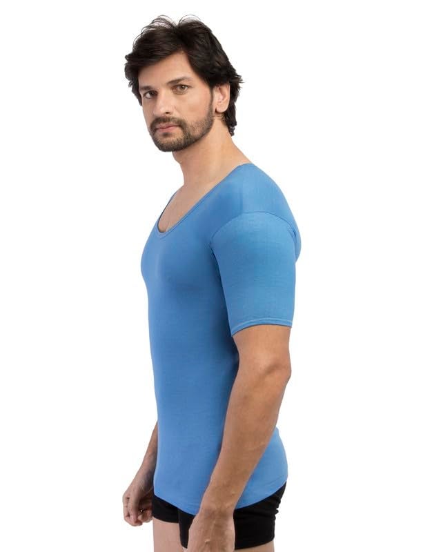 VIP Supreme Men's Round Neck Half Sleeve 100% Cotton Vest - Assorted Colours | Pack of 3 - Image 3