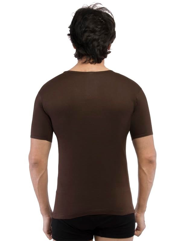 VIP Supreme Men's Round Neck Half Sleeve 100% Cotton Vest - Assorted Colours | Pack of 3 - Image 4